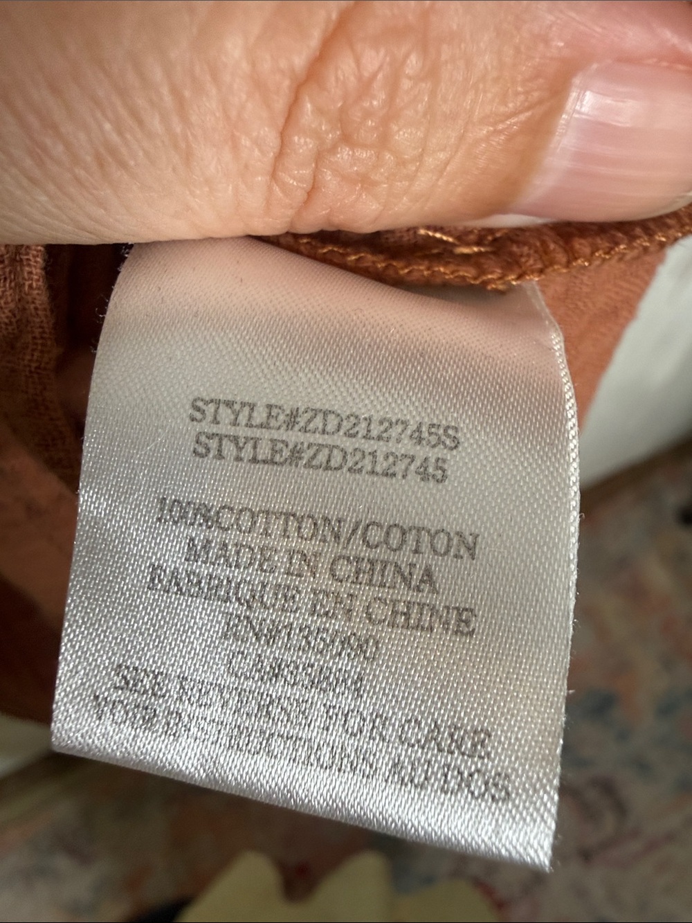 Z Supply Rust Button-Front Mini Dress with Spaghetti Straps - Picture 12 of 12